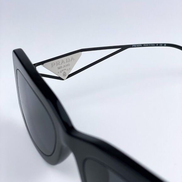 NEW Prada PR14YS 1AB5S0 Black Dark Grey Rectangle Unisex Sunglasses - Picture 13 of 14